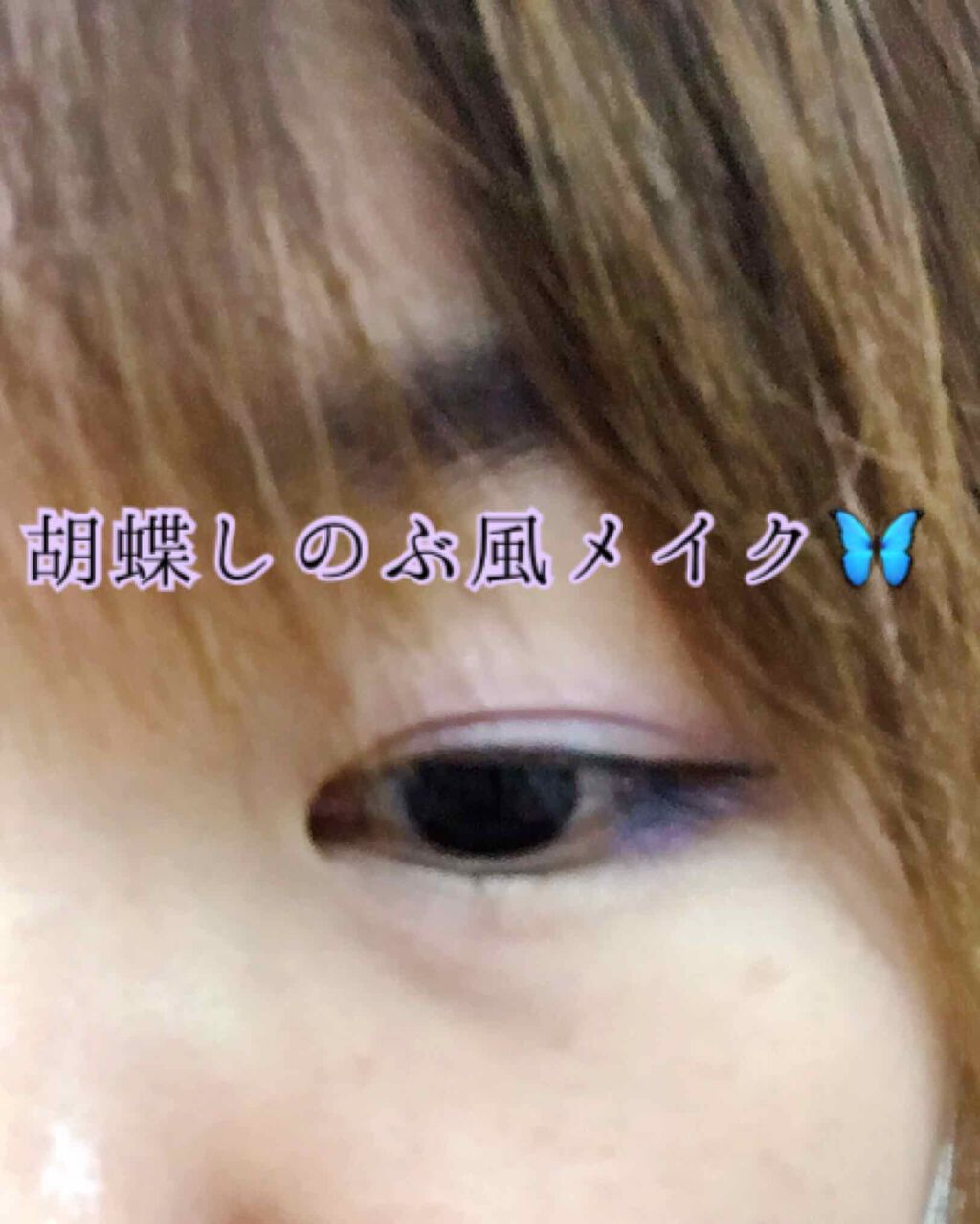 流行にだいぶ乗り遅れたのですが。。。

UR GRAMとプチプラコスメを使って、胡蝶しのぶメイクをしてみました🦋
パープルメイクです！

まずはUR GRAMの使用感💄

UR GRAMのアイシャドウパレットは発色も使用感もめちゃくちゃ