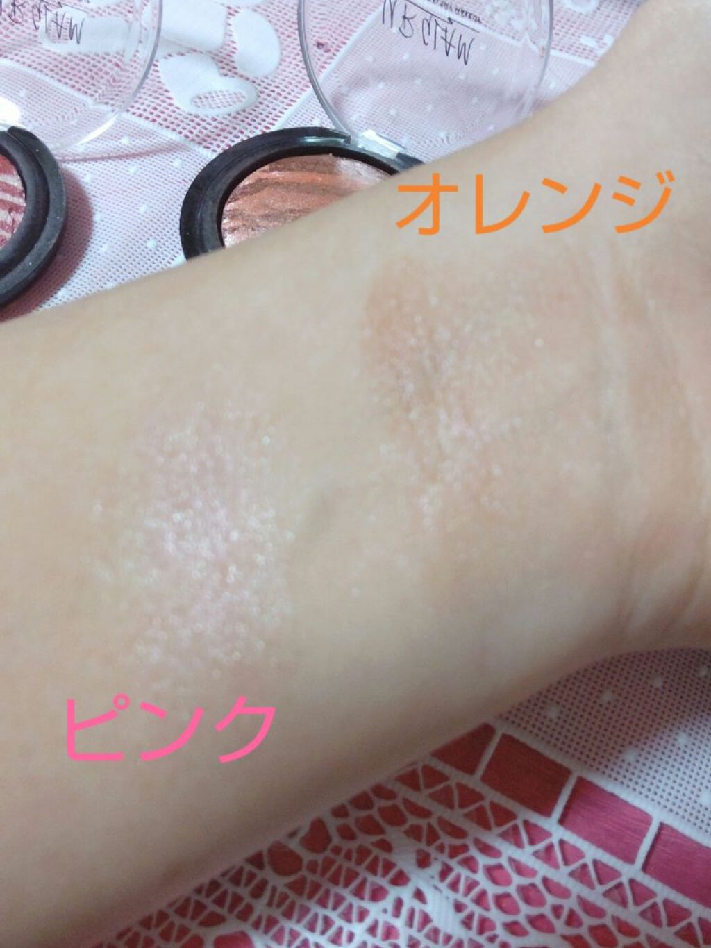 UR GLAM　EYE & CHEEK COLOR ライトピンク/U R GLAM/単色アイシャドウを使ったクチコミ（2枚目）