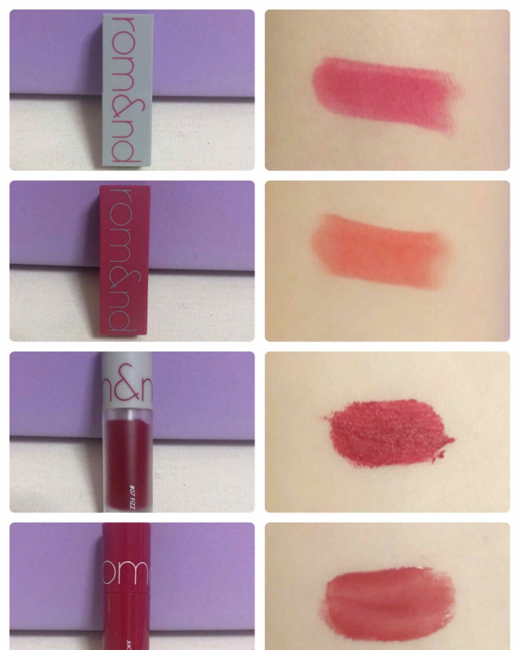 ジューシーラスティングティント/rom&nd/リップティントを使ったクチコミ(3枚目)