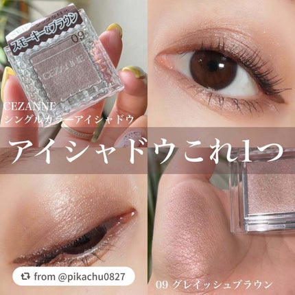 シングルカラーアイシャドウ/CEZANNE/単色アイシャドウを使ったクチコミ(1枚目)