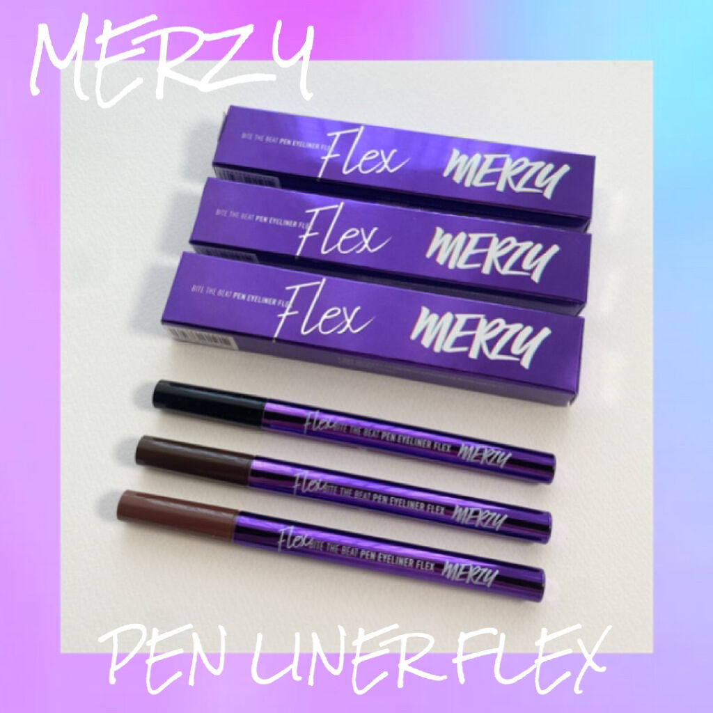 MERZY バイト ザ ビート ペン アイライナー フレックスのクチコミ「💜𝘔𝘌𝘙𝘡𝘠  𝘉𝘐𝘛𝘌 𝘈 𝘉𝘌𝘈𝘛 𝘗𝘌𝘕 𝘌𝘠𝘌𝘓𝘐𝘕𝘌𝘙 𝘍𝘓𝘌𝘟
𝘗𝘍.𝟭 𝘏𝘈𝘙𝘋.....」（1枚目）