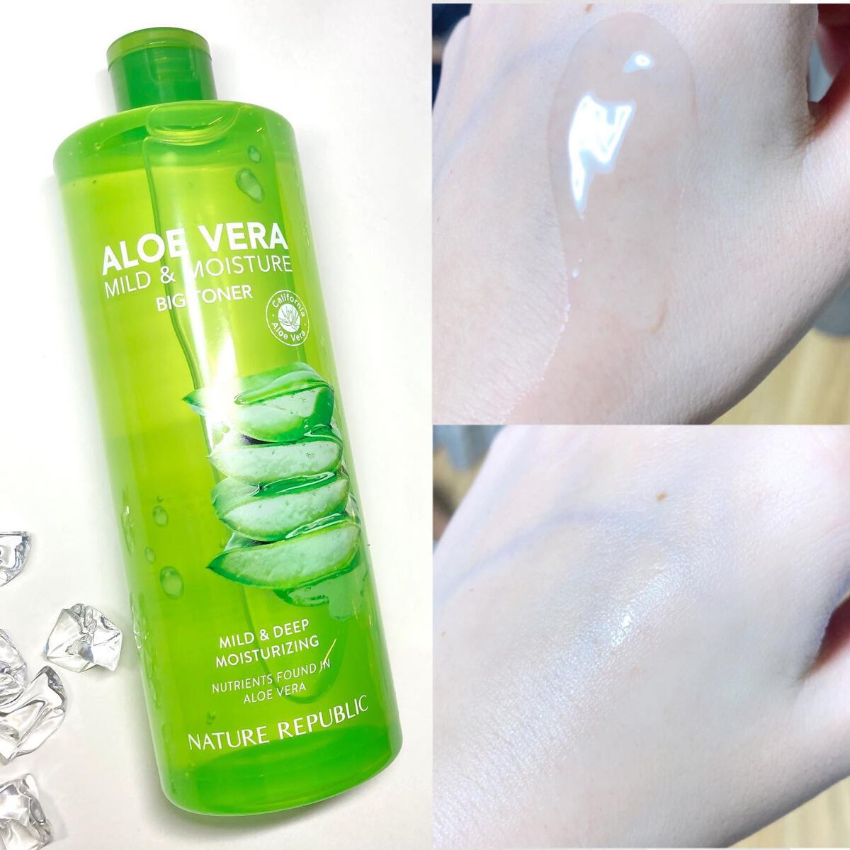 マイルド&モイスチャー アロエビッグトナー/ネイチャーリパブリック/化粧水を使ったクチコミ(4枚目)