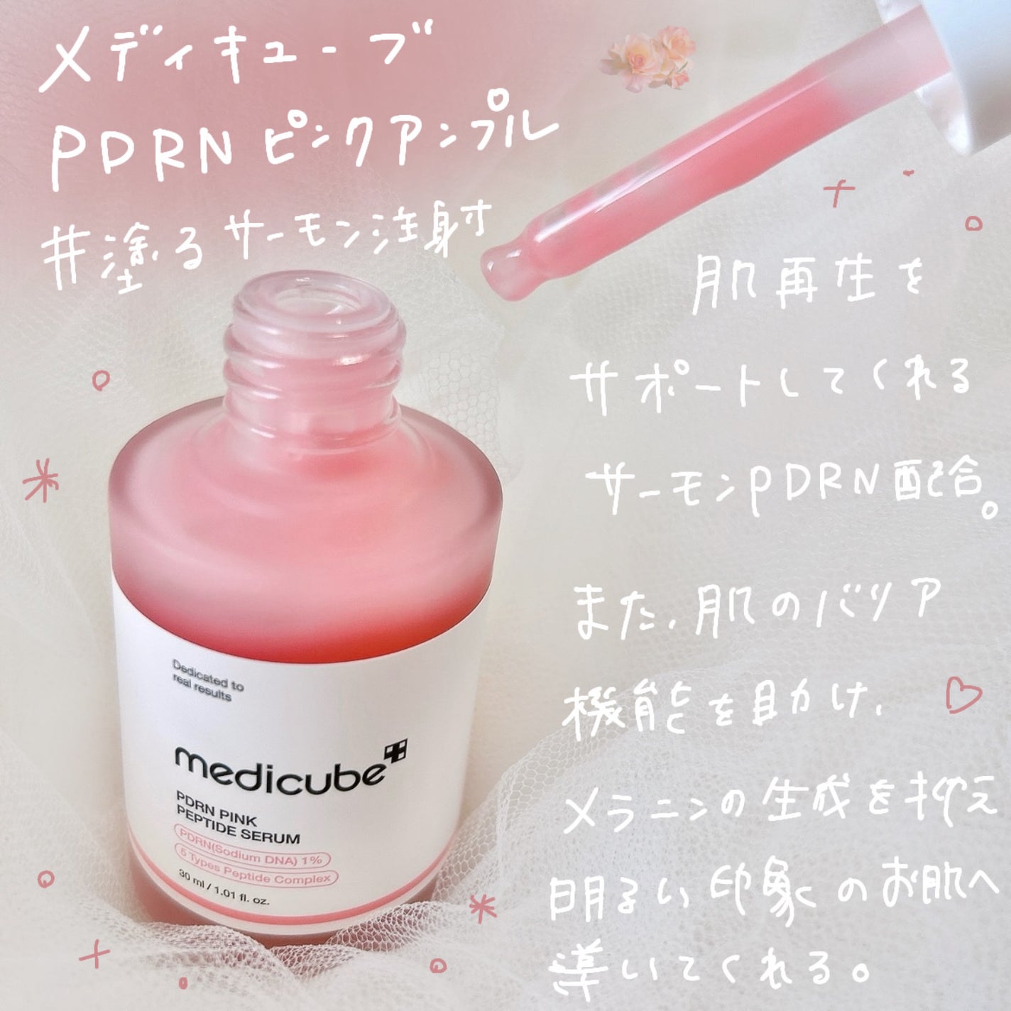 PDRNピンクアンプル PDRN 10,000ppm配合/MEDICUBE/美容液を使ったクチコミ(2枚目)