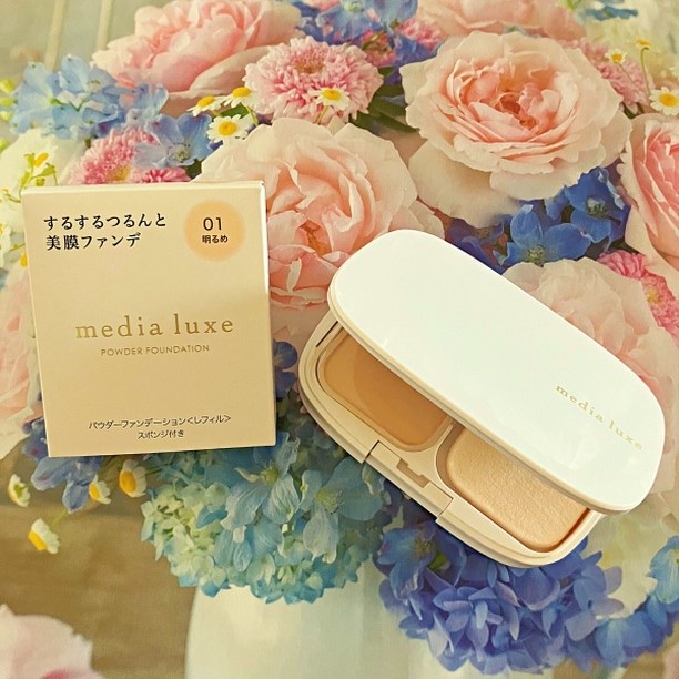 パウダーファンデーション/media luxe/パウダーファンデーションを使ったクチコミ（1枚目）