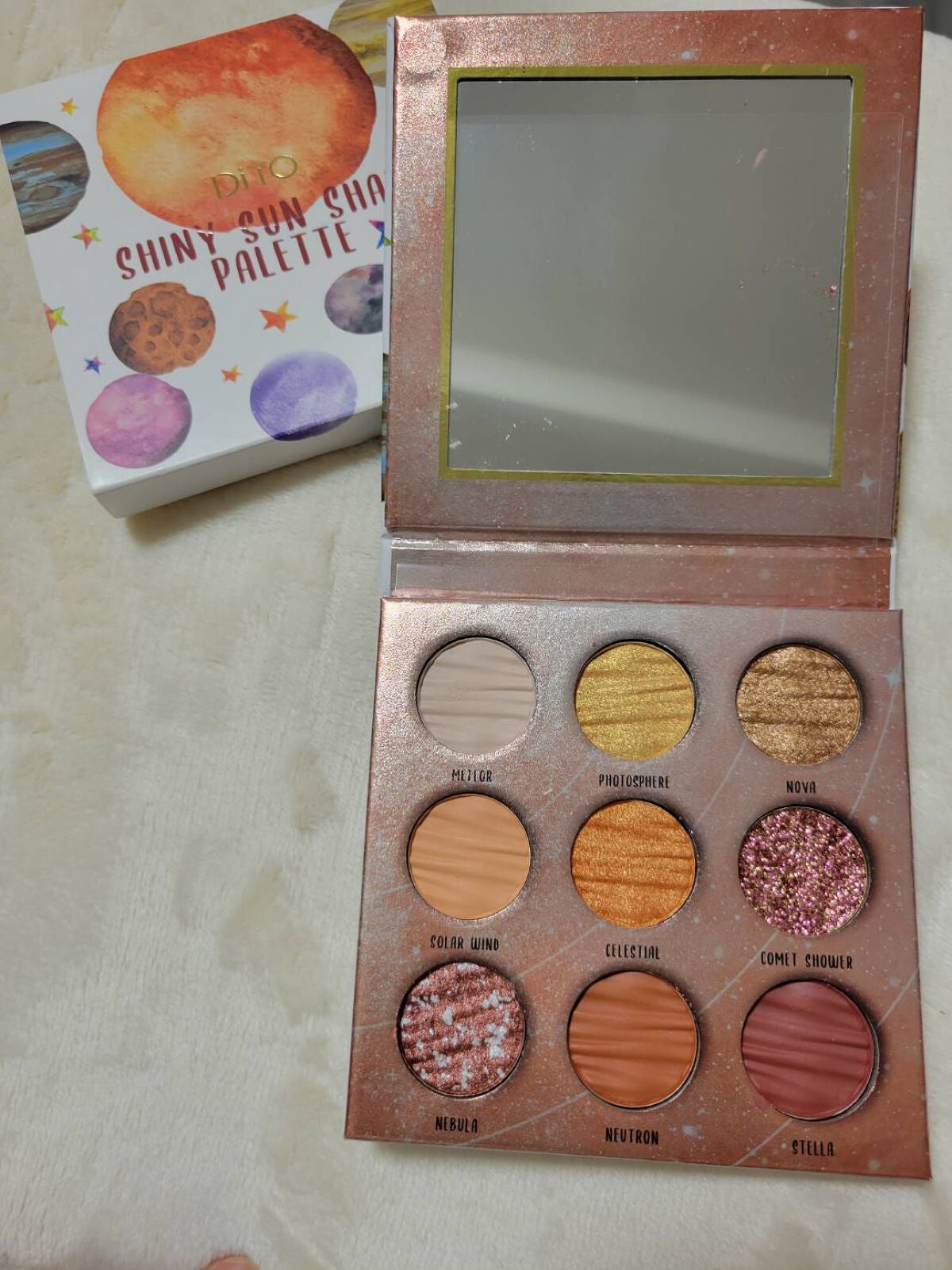 ギャラクシー9色アイシャドウパレット/DiTO/アイシャドウパレットを使ったクチコミ(3枚目)
