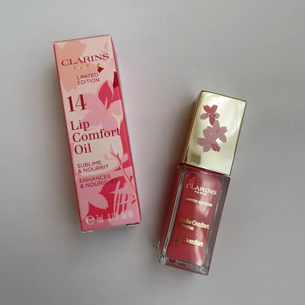 コンフォート リップオイル 14 サクラ(限定)/CLARINS/リップグロスを使ったクチコミ(1枚目)