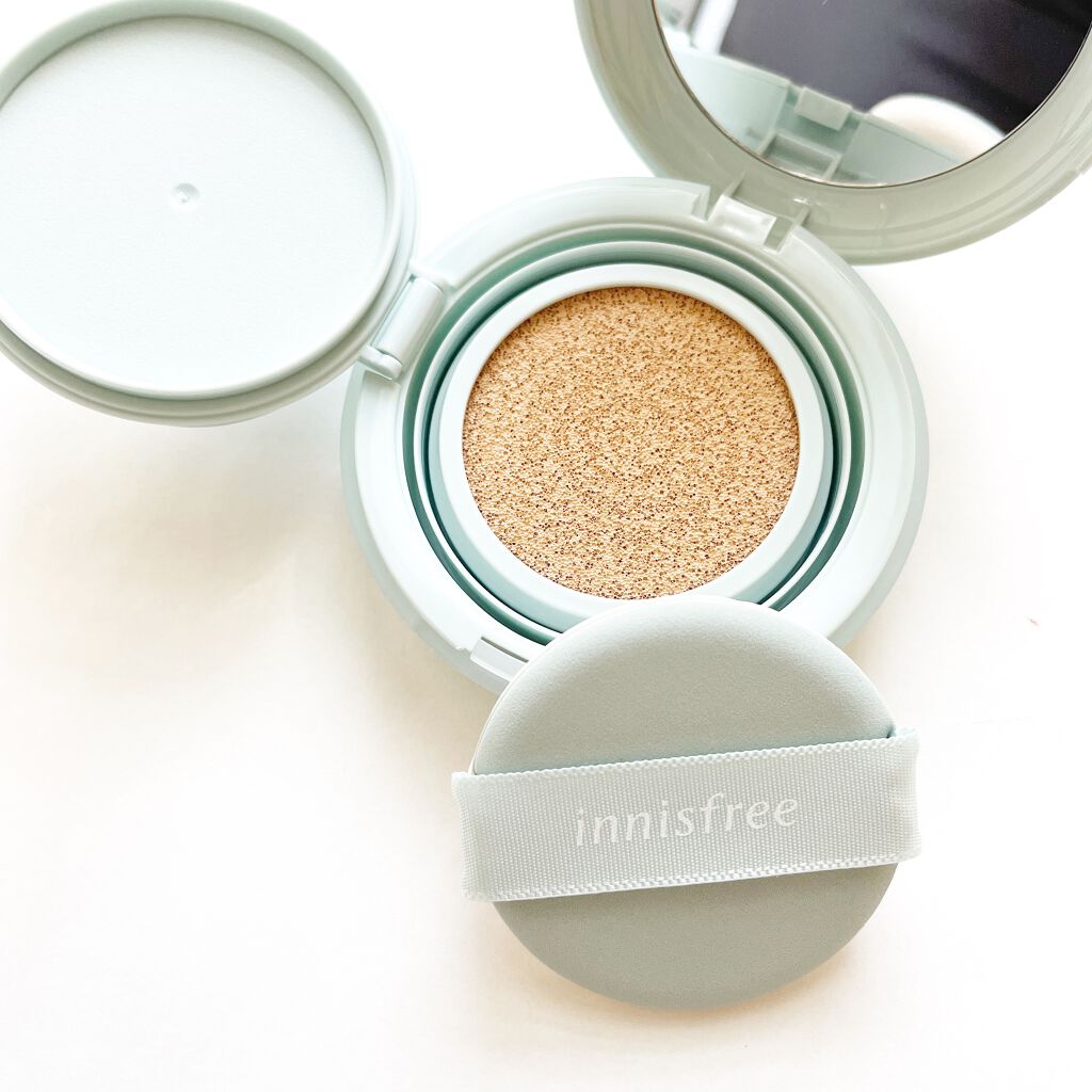 ノーセバム パウダー クッション/innisfree/クッションファンデーションを使ったクチコミ（2枚目）