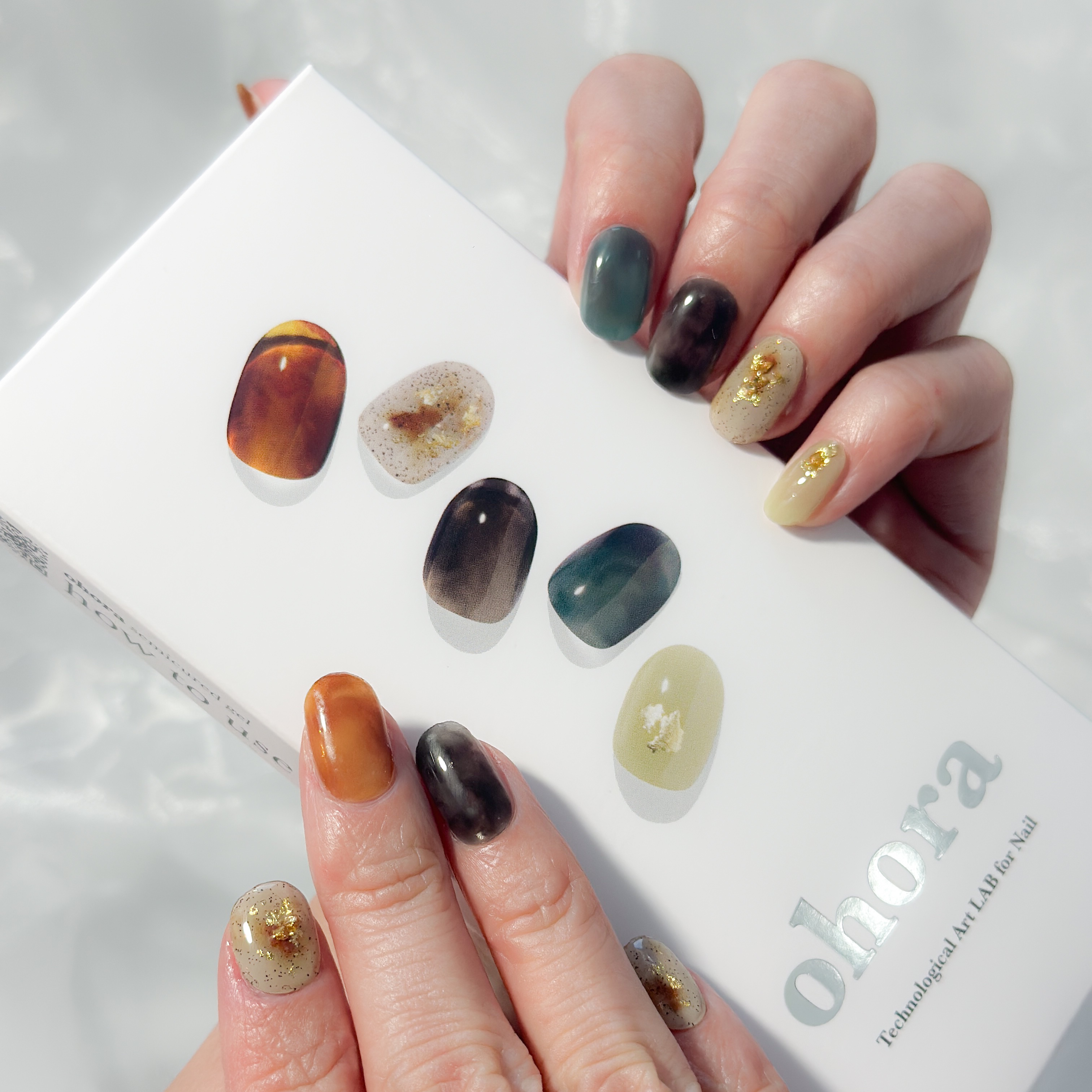 セミキュアジェルネイル（ハンド） ND-342 N Dreaming (Midnight Collection)/ohora/ネイルシールを使ったクチコミ（1枚目）