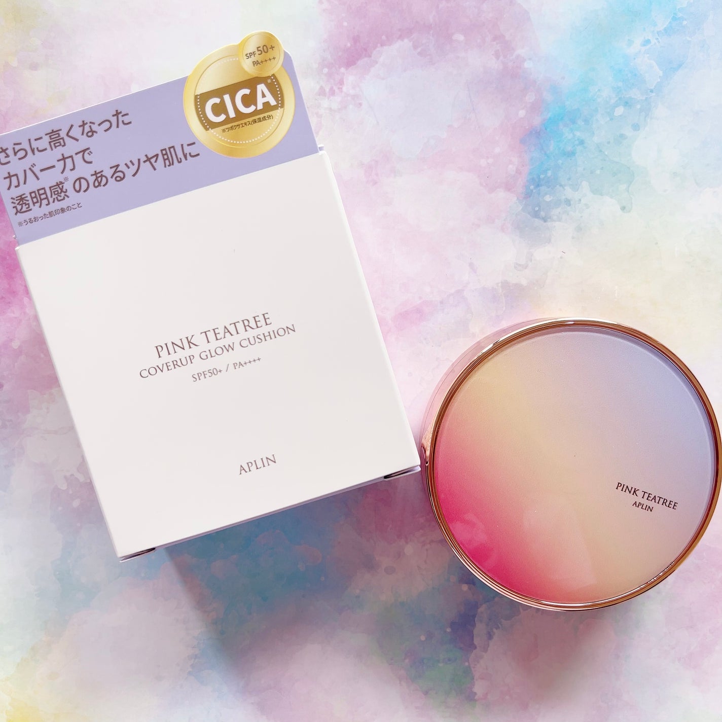 ピンクティーツリーカバーアップグロウクッション/APLIN/クッションファンデーションを使ったクチコミ(2枚目)