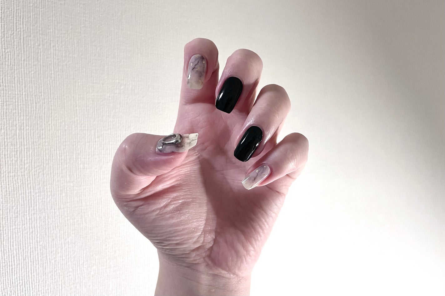 セミキュアジェルネイル(ハンド)/ohora/ネイルシールを使ったクチコミ(3枚目)