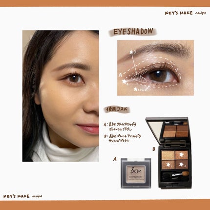 パレットアイシャドウ/&be/アイシャドウパレットを使ったクチコミ(4枚目)