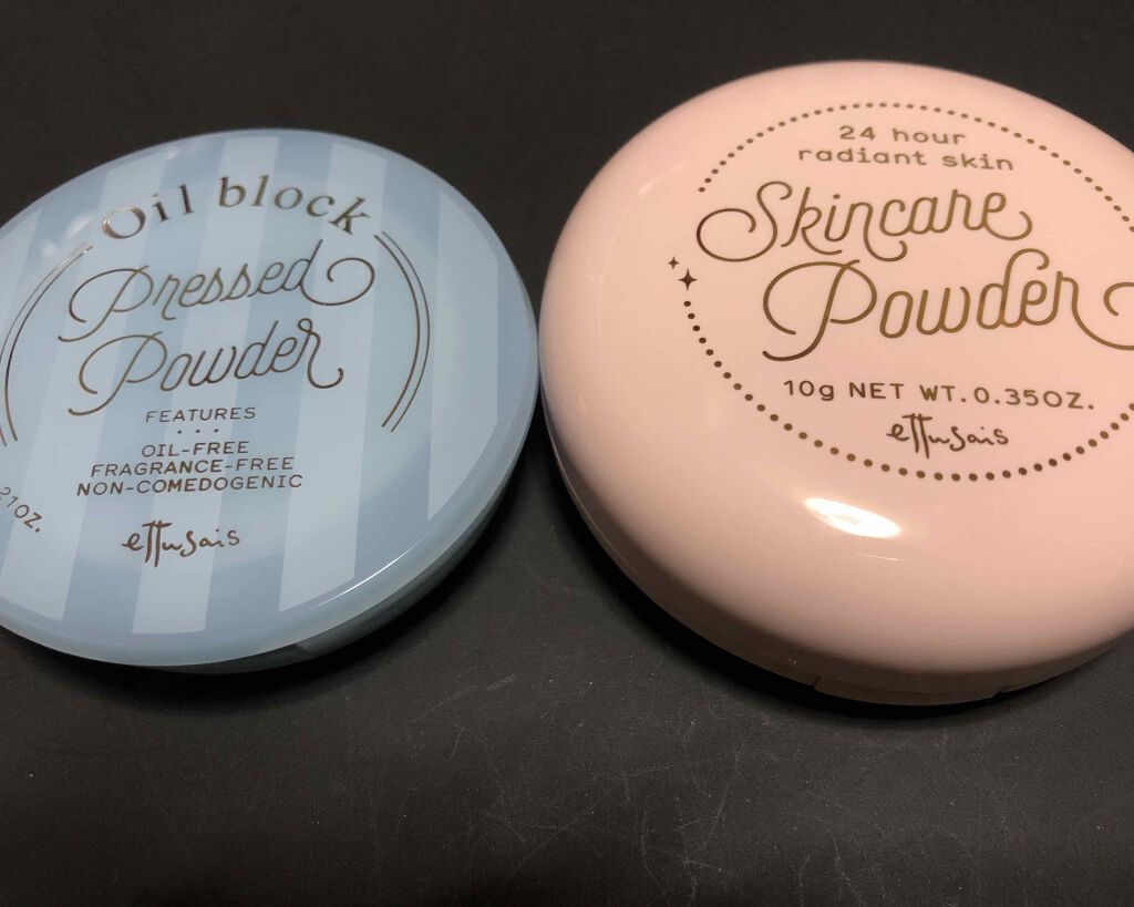 オイルブロック プレストパウダー ベビーブルー（限定）/ettusais/プレストパウダーを使ったクチコミ（1枚目）