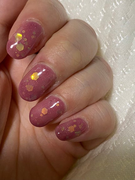 ジェルネイル プラムピンク/セリア/ジェルネイルの画像