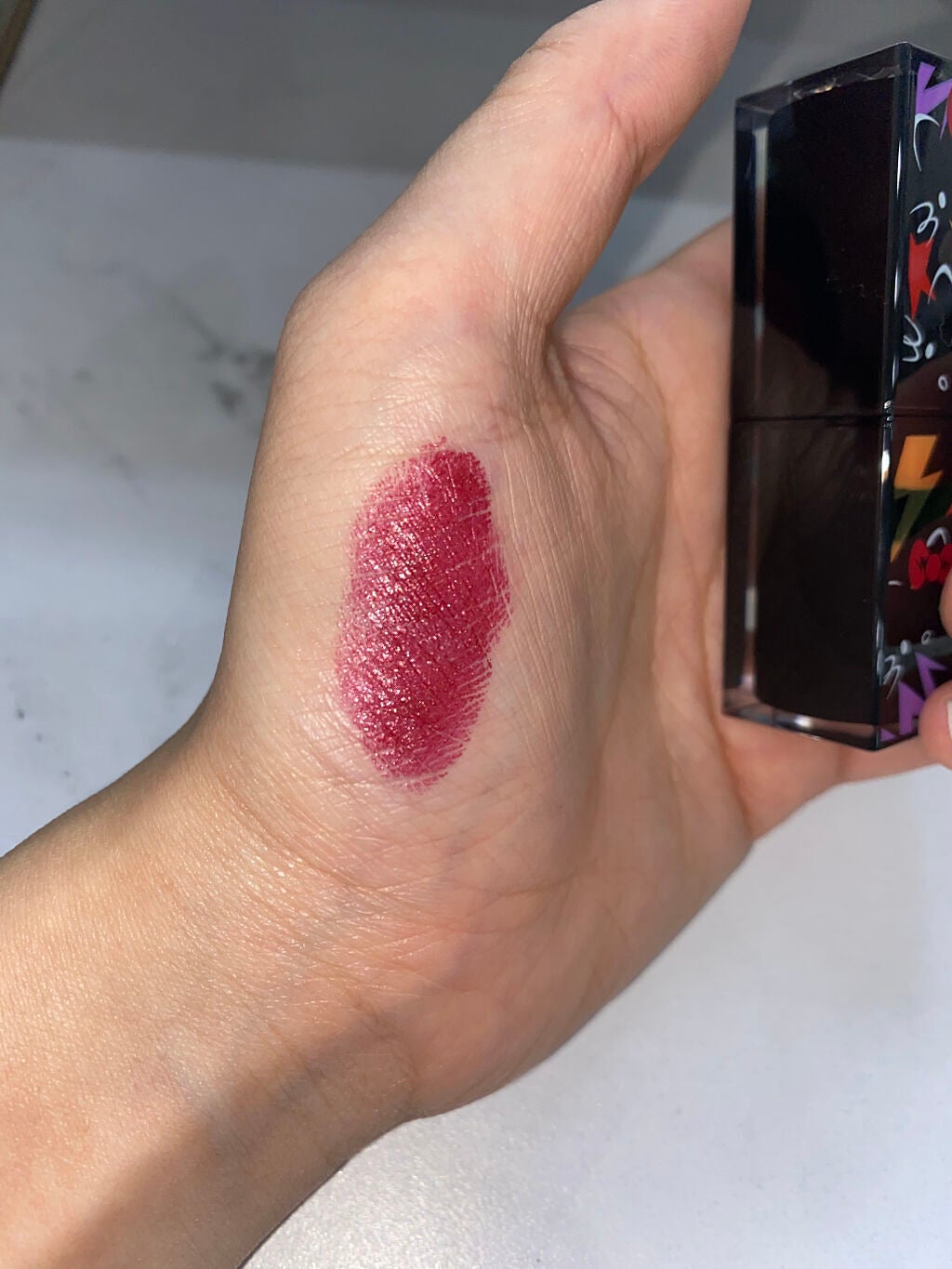 ルージュ アンリミテッド ディスコ グリッツ/shu uemura/口紅を使ったクチコミ(6枚目)