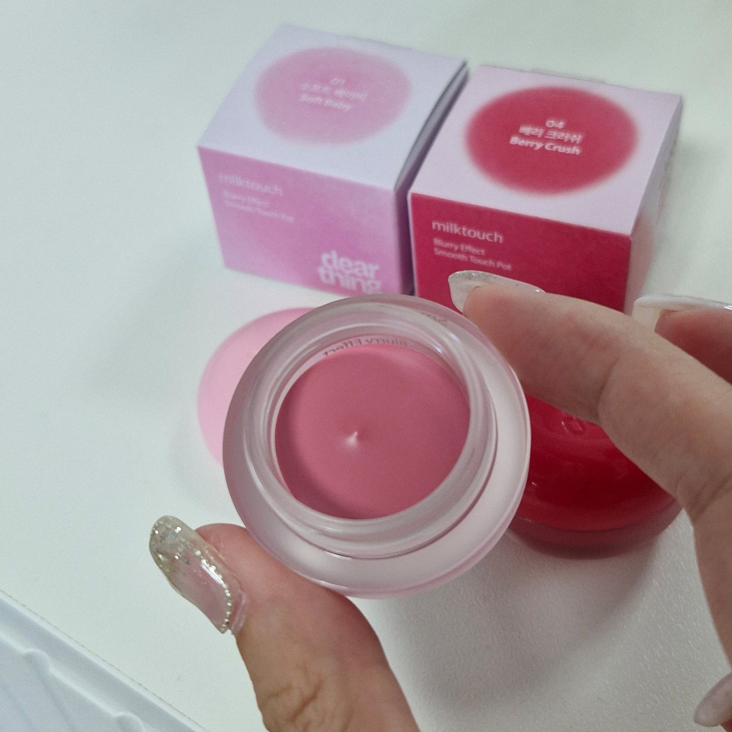 blurry effect smooth touch pot/Milk Touch/ジェル・クリームチークを使ったクチコミ(4枚目)
