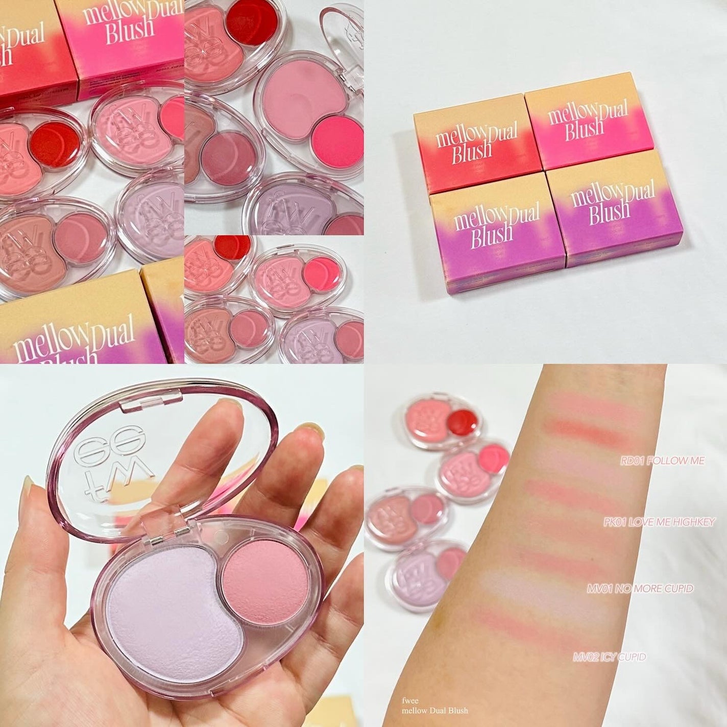 ブルーミング エディション パラダイス デュアル パレット ブラッシャー デュオ/DEAR DAHLIA/単色アイシャドウを使ったクチコミ(4枚目)