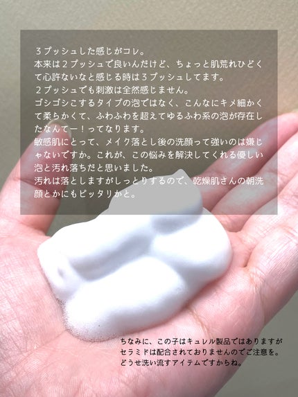 潤浸保湿 泡洗顔料/キュレル/泡洗顔を使ったクチコミ(2枚目)