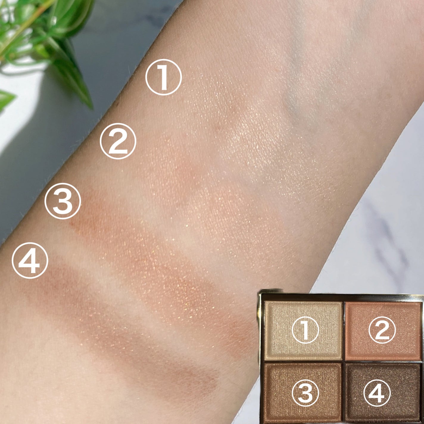 スキニーリッチシャドウ/excel/アイシャドウパレットを使ったクチコミ(4枚目)