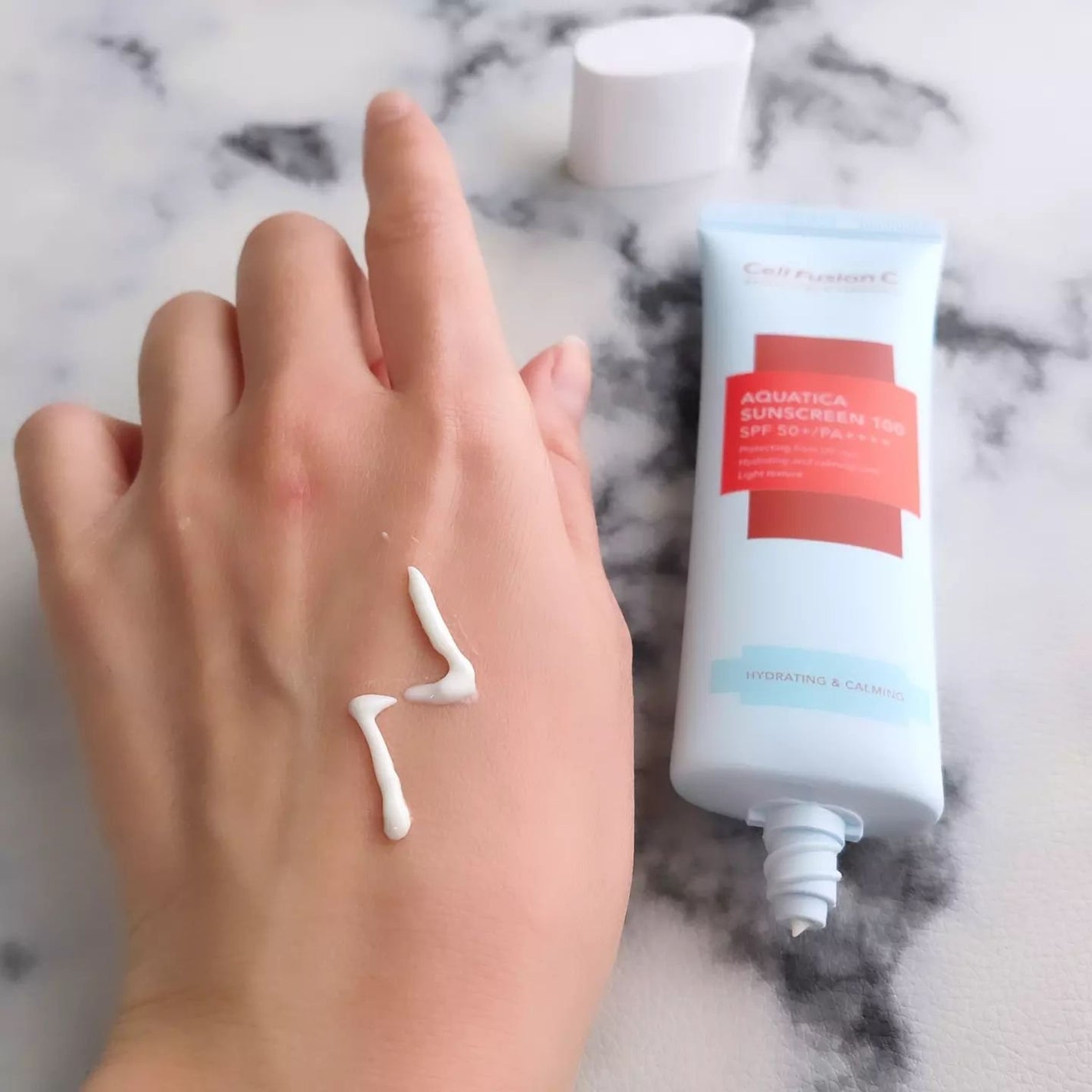 アクアティカサンスクリーン100/Cell Fusion C(セルフュージョンシー)/日焼け止めクリームを使ったクチコミ(3枚目)