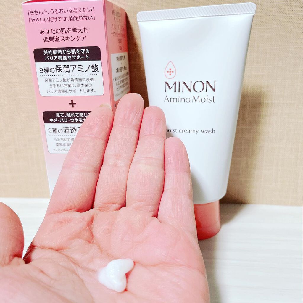 アミノモイスト モイストクリーミィ ウォッシュ/ミノン/洗顔フォームを使ったクチコミ（2枚目）