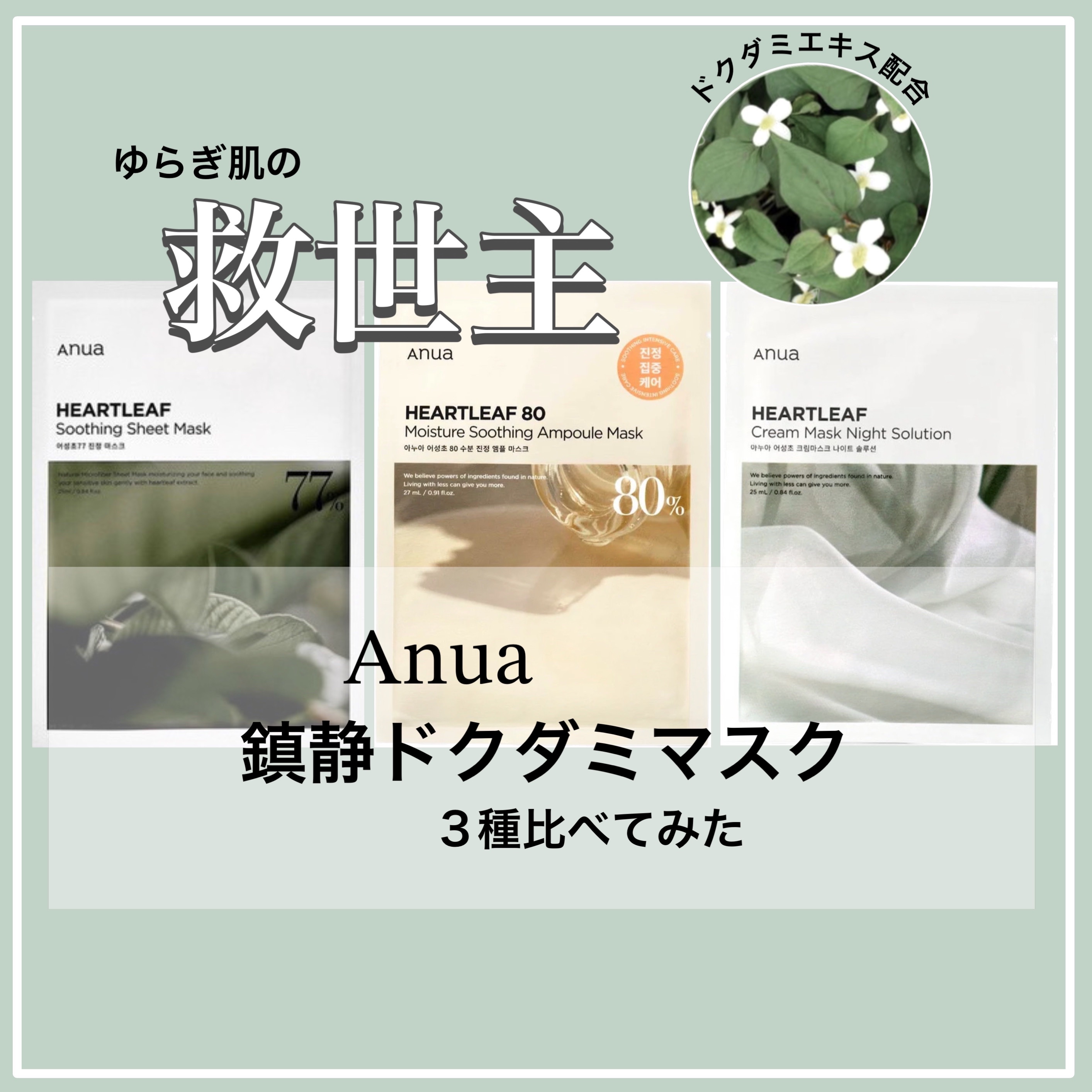 ドクダミクリームマスクナイトソリューション/Anua/シートマスク・パックを使ったクチコミ（1枚目）