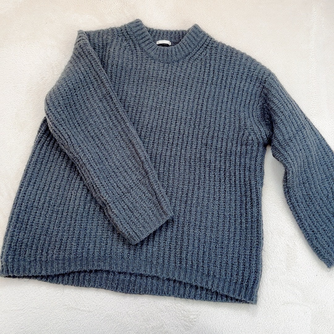 パフィータッチローゲージ クルーネックセーター/GU/その他を使ったクチコミ（2枚目）