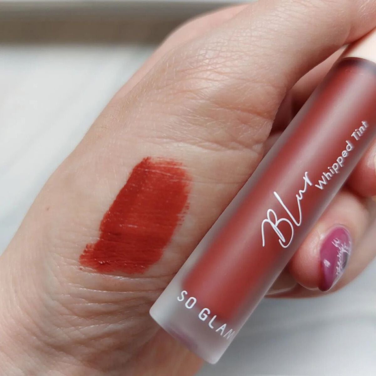 ブラーホイップド リップティント /SO GLAM/リップティントを使ったクチコミ(2枚目)