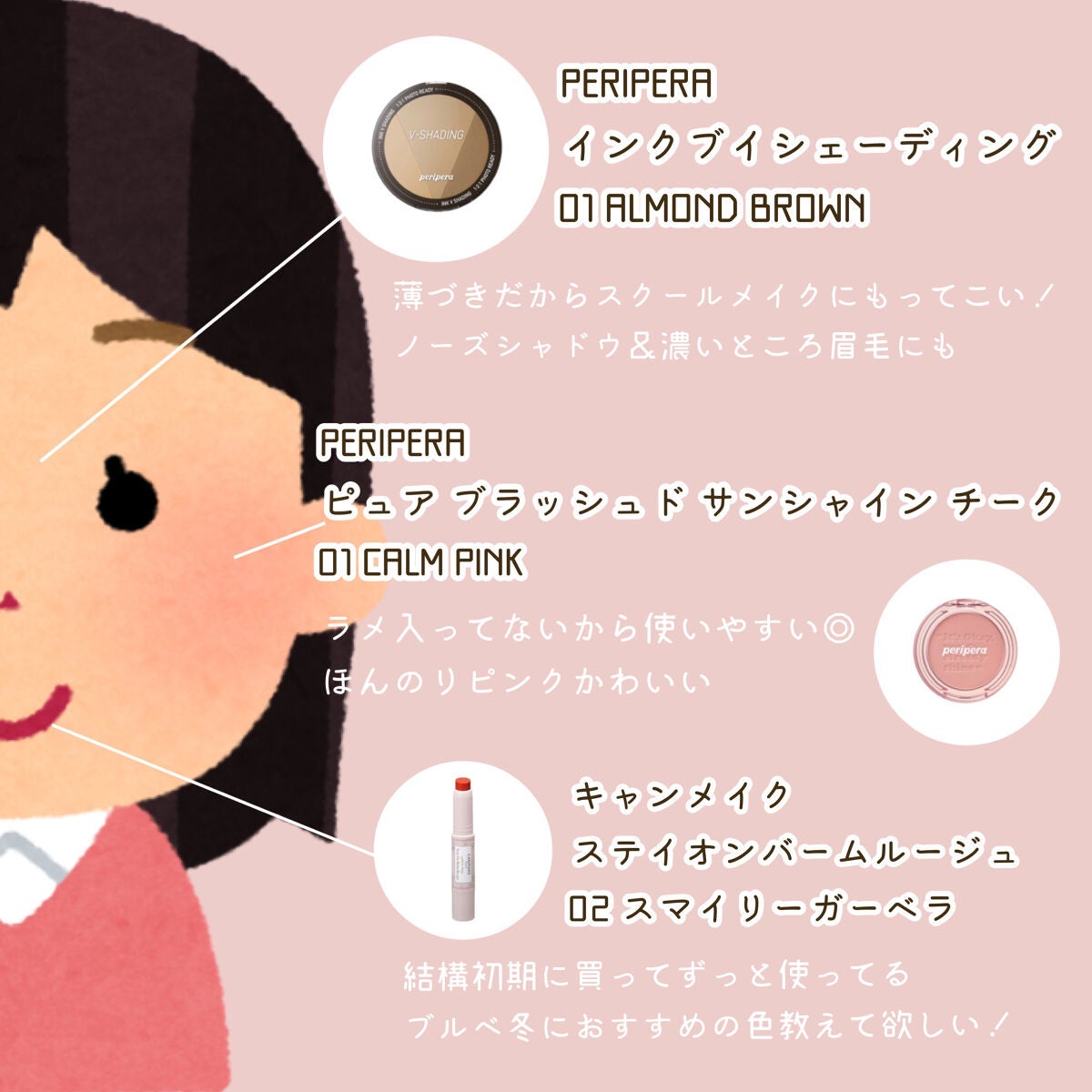 ステイオンバームルージュ/キャンメイク/口紅を使ったクチコミ(4枚目)