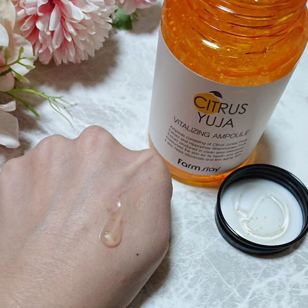 シトラスゆずバイタライジングアンプル/Farmstay/美容液を使ったクチコミ(2枚目)