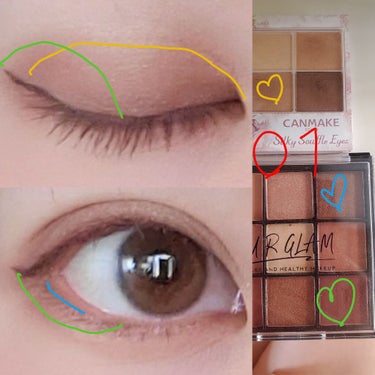 UR GLAM　BLOOMING EYE COLOR PALETTE/U R GLAM/アイシャドウパレットを使ったクチコミ（2枚目）