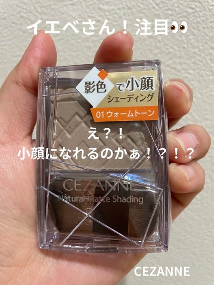 ナチュラルマットシェーディング/CEZANNE/シェーディングを使ったクチコミ(1枚目)
