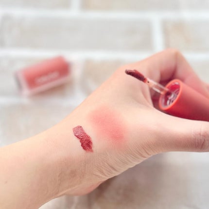 リップアンドチーク ヌードマットティント/CathyDoll/リップティントを使ったクチコミ(2枚目)