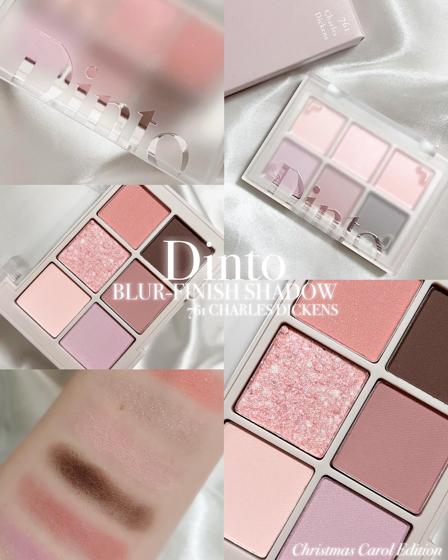 ピンククリスマスキャロルエディション/シャドウパレット+チークセット/Dinto/メイクアップキットを使ったクチコミ（1枚目）