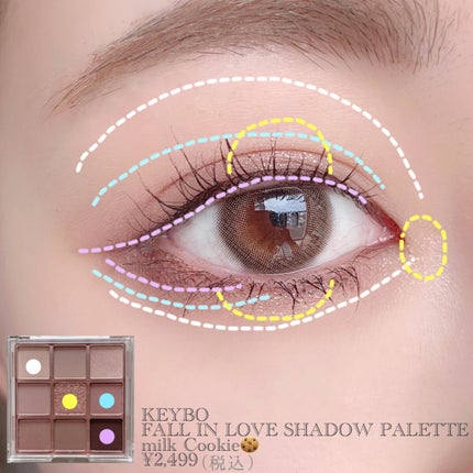KEYBO FALL IN LOVE SHADOW PALETTE/keybo/アイシャドウパレットを使ったクチコミ(4枚目)