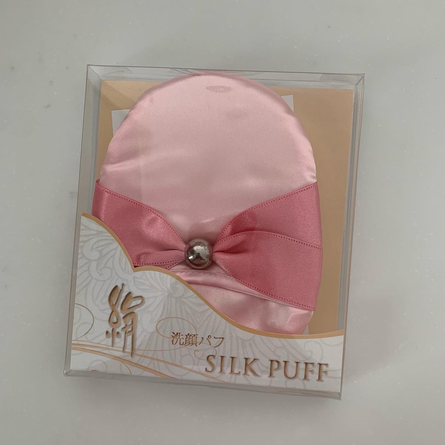 洗顔パフ SILK PUFF リボンタイプ/肌清 HADASEI/その他を使ったクチコミ(1枚目)