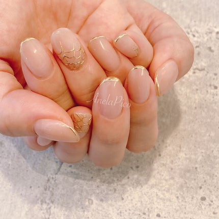 mamico on LIPS 「*お客様ネイル💅 お仕事で派手なネイルNGだけど、ハロウィンネ..」(1枚目)