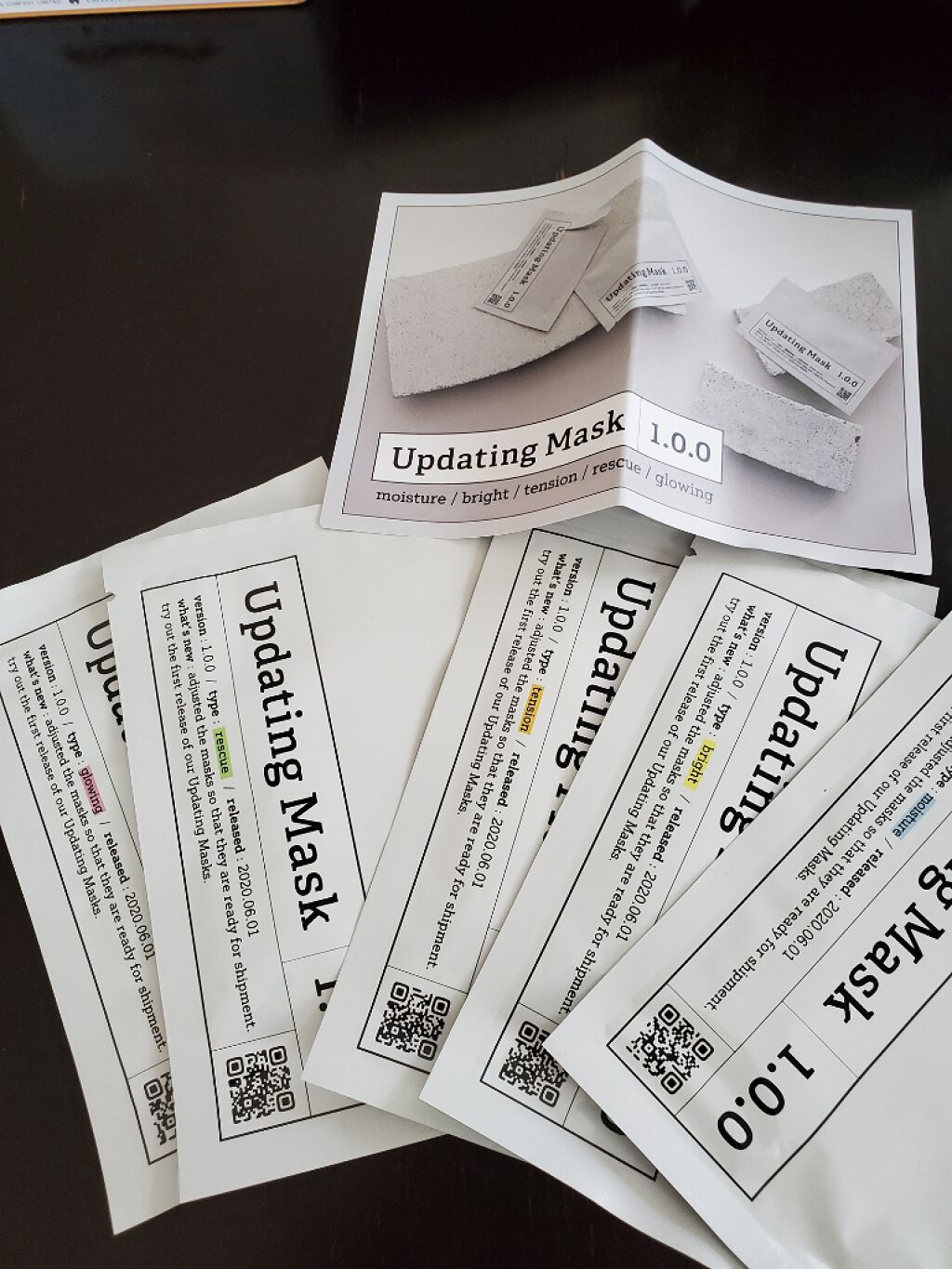 Updating Mask 1.0.0 5タイプセット 1セット5枚入り/meol/シートマスク・パックを使ったクチコミ(1枚目)
