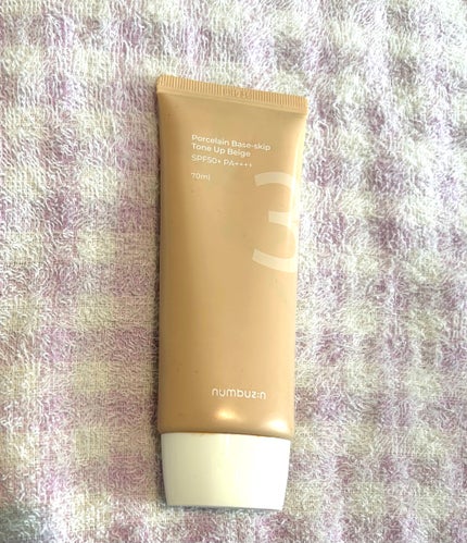 3番 ノーファンデ陶器肌トーンアップクリーム/numbuzin/化粧下地を使ったクチコミ(1枚目)