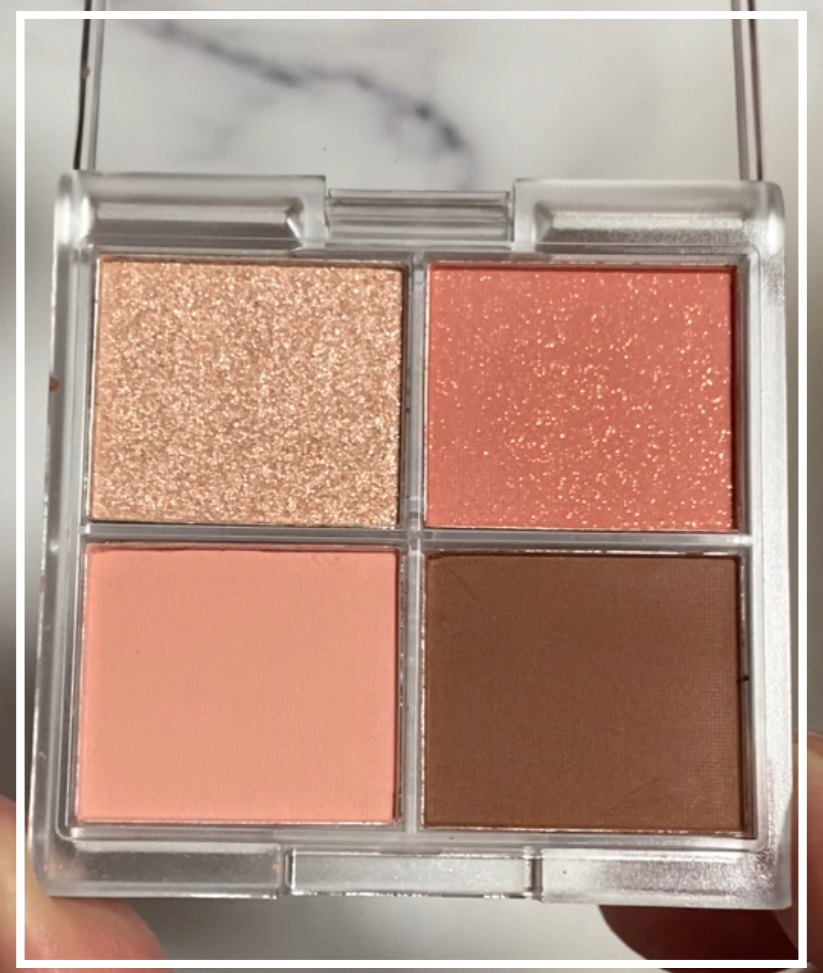 チアミーカラー 4色アイシャドウパレット/セリア/パウダーアイシャドウを使ったクチコミ（2枚目）