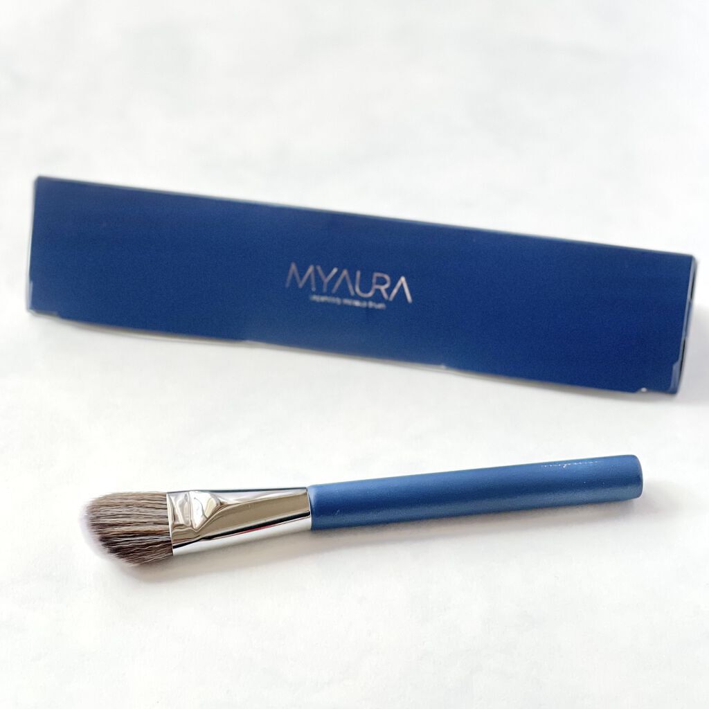 119 カーブファンデーションブラシ/MYAURA/メイクブラシを使ったクチコミ（1枚目）