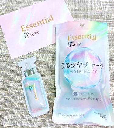 【エッセンシャル　うるツヤチャージ　ヘアパック】

2023年4月8日発売する新商品。
週１チャージでサロン帰りのような⁡美しい髪へ*1
*1 なめらかでまとまりのある状態。

ハイダメージ*2髪の芯か