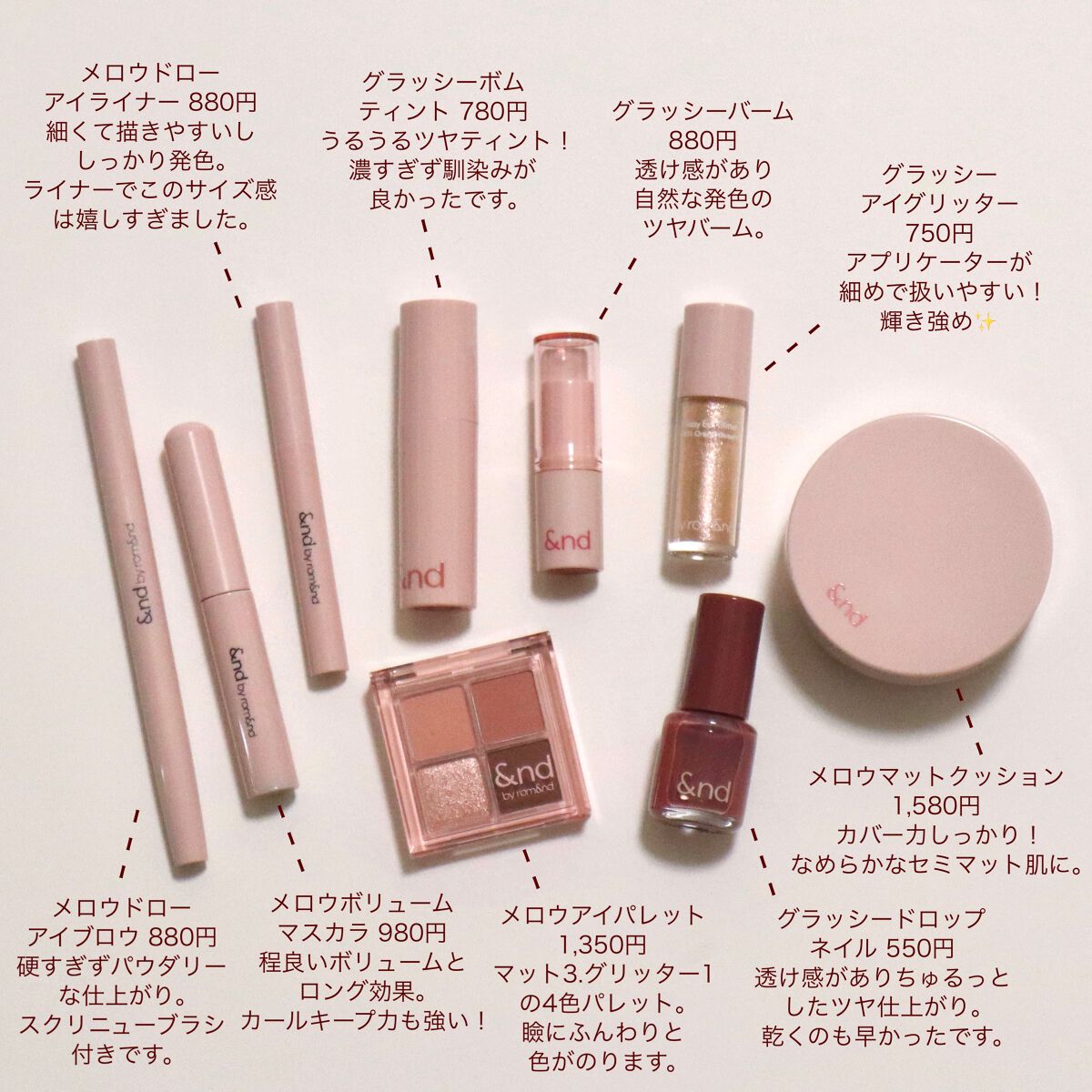 アンドバイロムアンド グラッシーボムティント/&nd by rom&nd/リップティントを使ったクチコミ(2枚目)