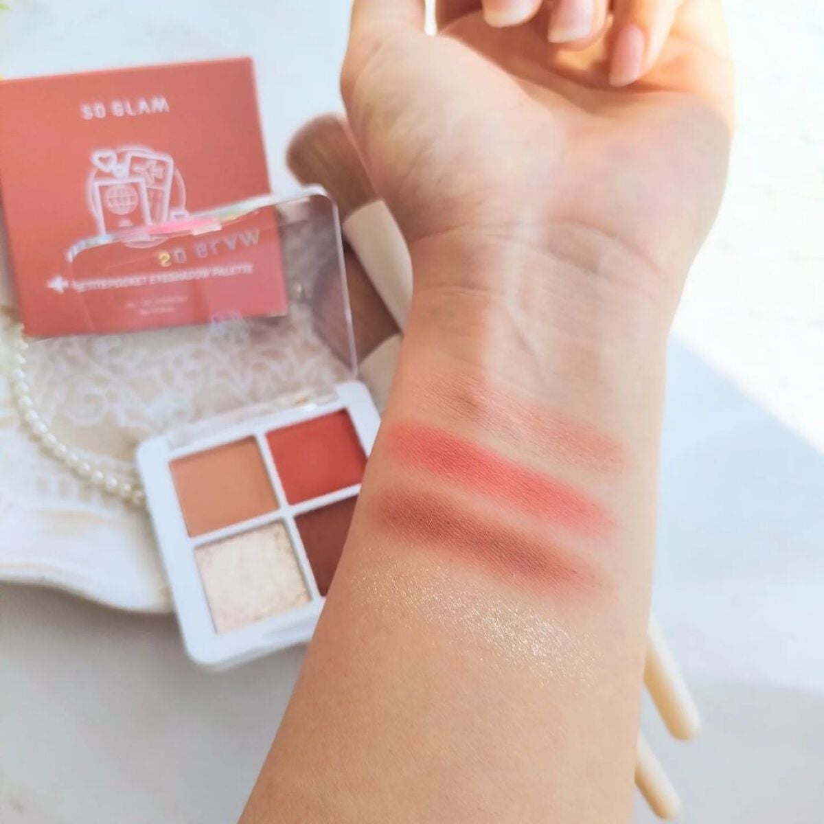 プチポケットアイシャドウパレット/SO GLAM/アイシャドウパレットを使ったクチコミ(2枚目)