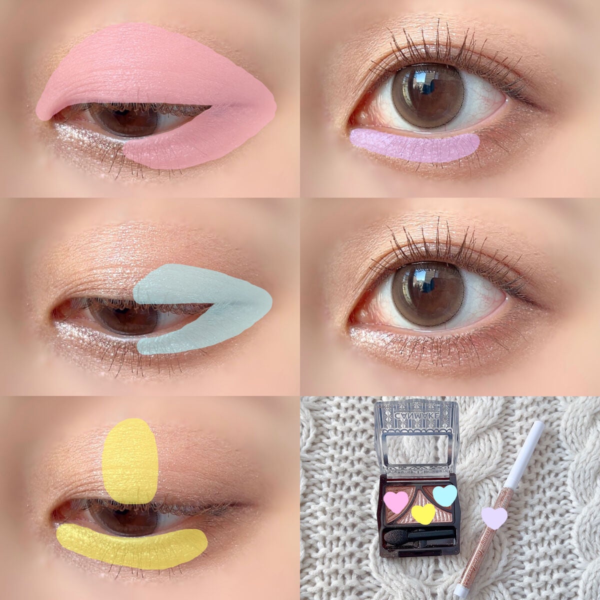 ジューシーピュアアイズ/キャンメイク/アイシャドウパレットを使ったクチコミ(2枚目)