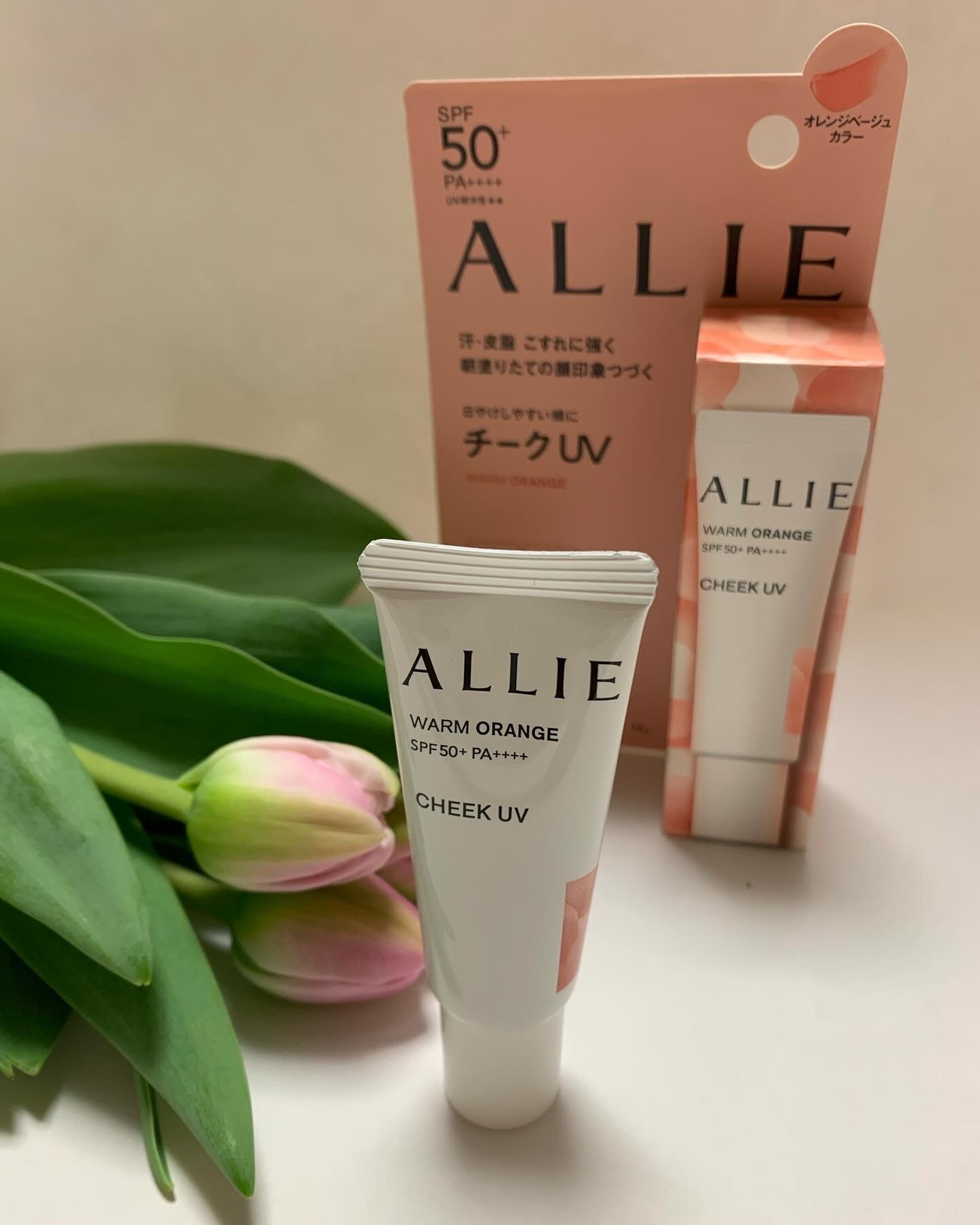 クロノビューティ カラーオンUV チーク 02 ウォームオレンジ/アリィー/日焼け止めクリームを使ったクチコミ（1枚目）