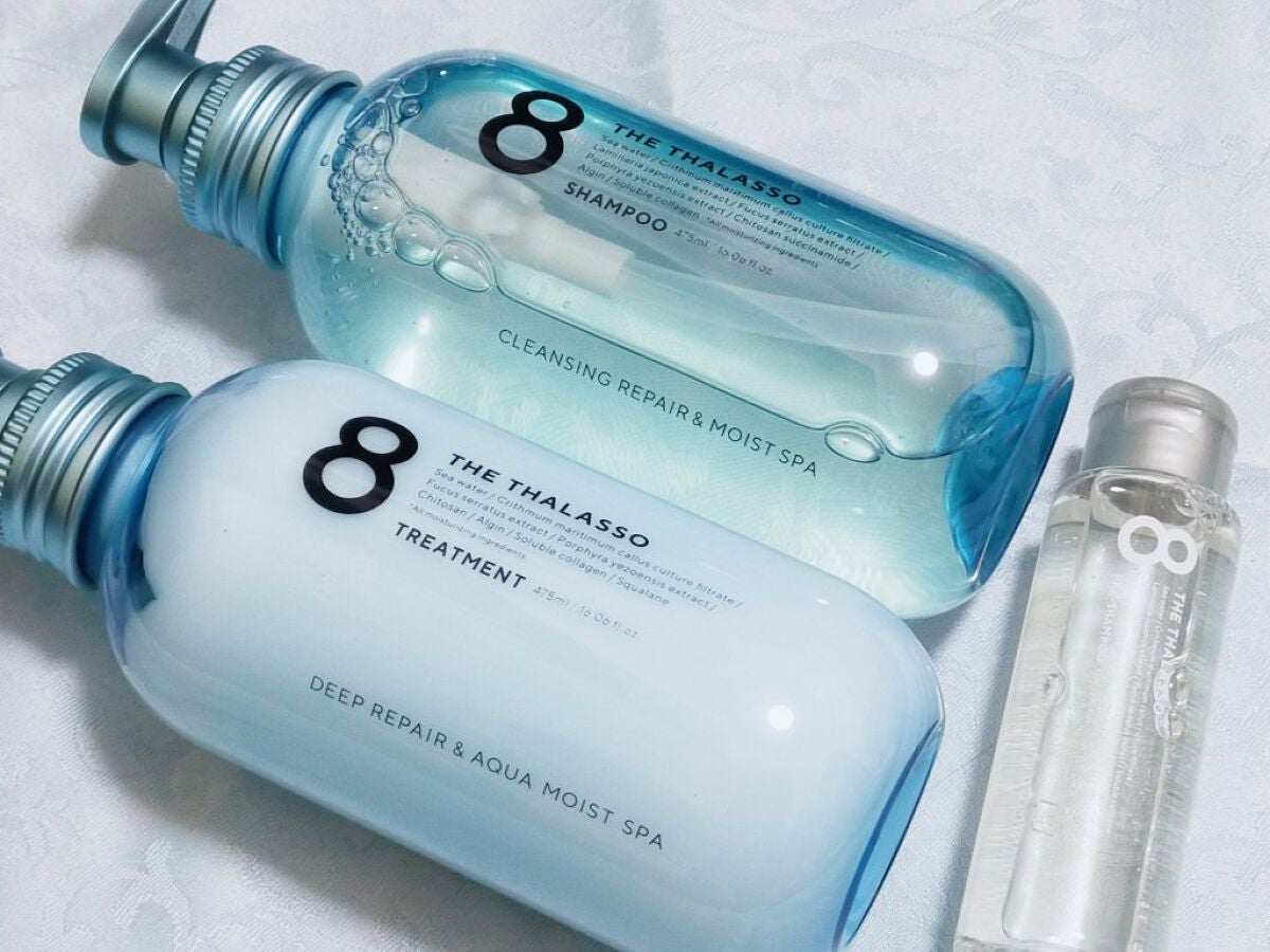 モイストシャンプー&モイストトリートメント ミニプレシャンプー付き スパ限定キット/エイトザタラソ/シャンプー・コンディショナーを使ったクチコミ(6枚目)