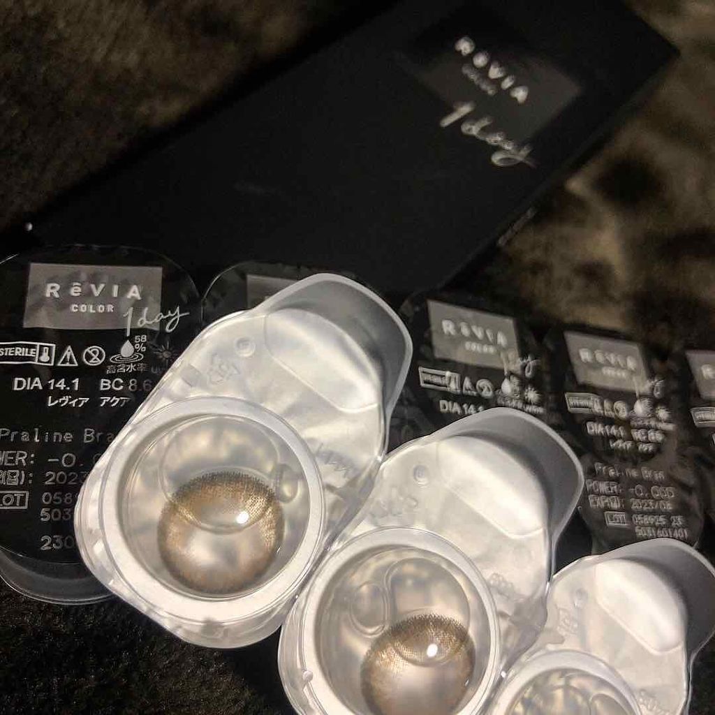 ReVIA 1day [COLOR] Preline Bran（プラリネブラン）/ReVIA/ワンデー（１DAY）カラコンを使ったクチコミ（2枚目）