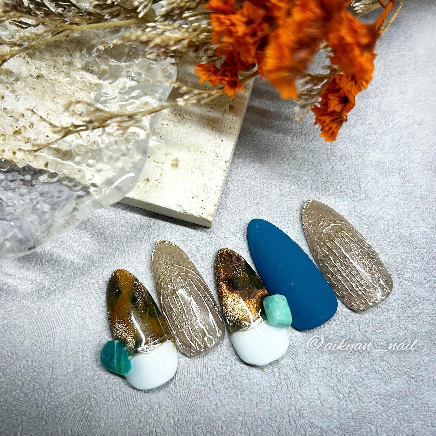 Amber Shine/ネイルスタイル/ジェルネイルを使ったクチコミ（3枚目）