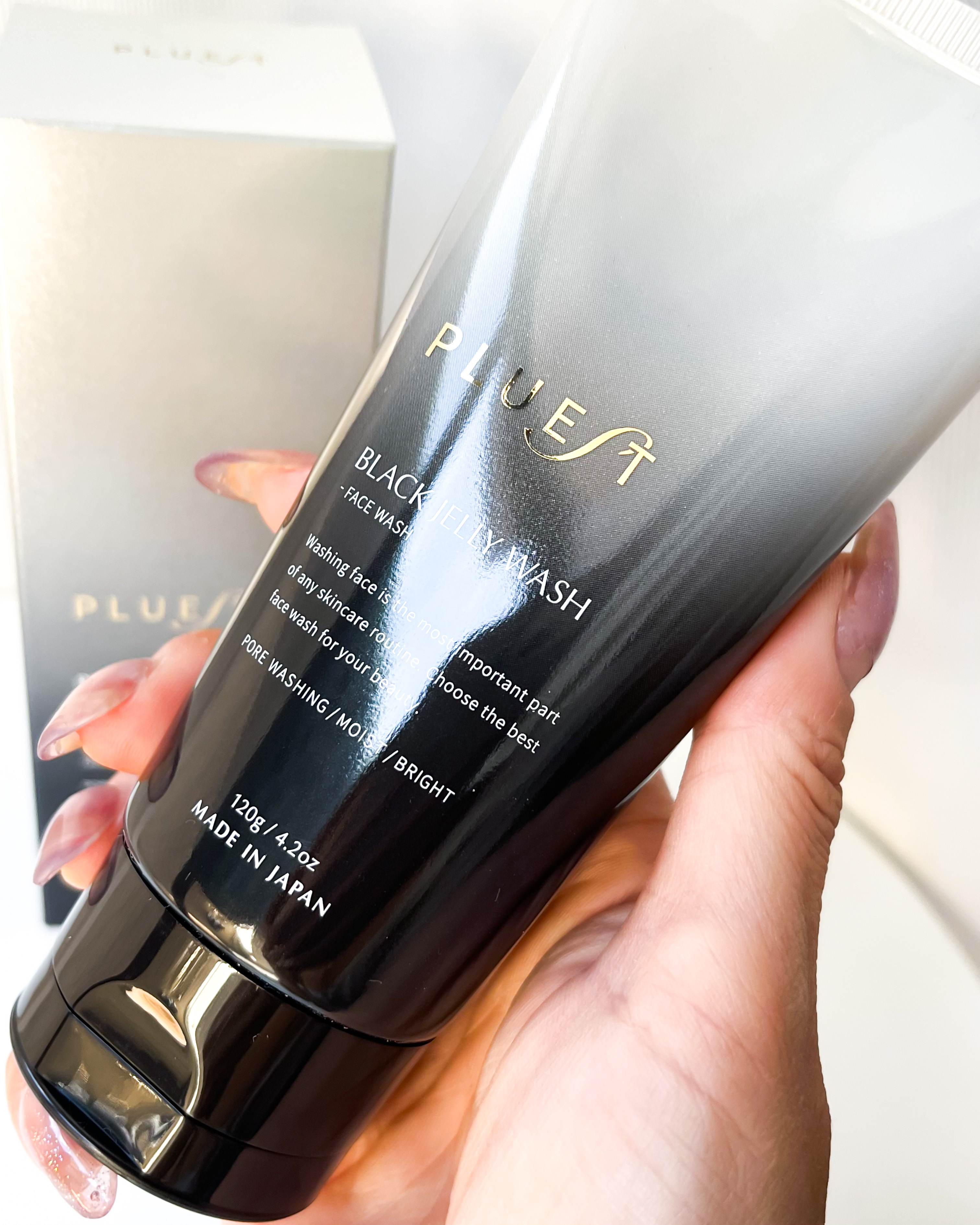 BLACK JELLY WASH（ブラックジェリーウォッシュ）/PLUEST/その他洗顔料を使ったクチコミ（2枚目）