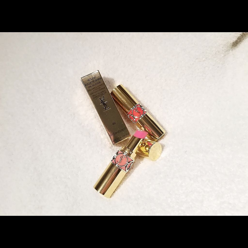 ルージュ ヴォリュプテ シャイン/YVES SAINT LAURENT BEAUTE/口紅を使ったクチコミ(1枚目)